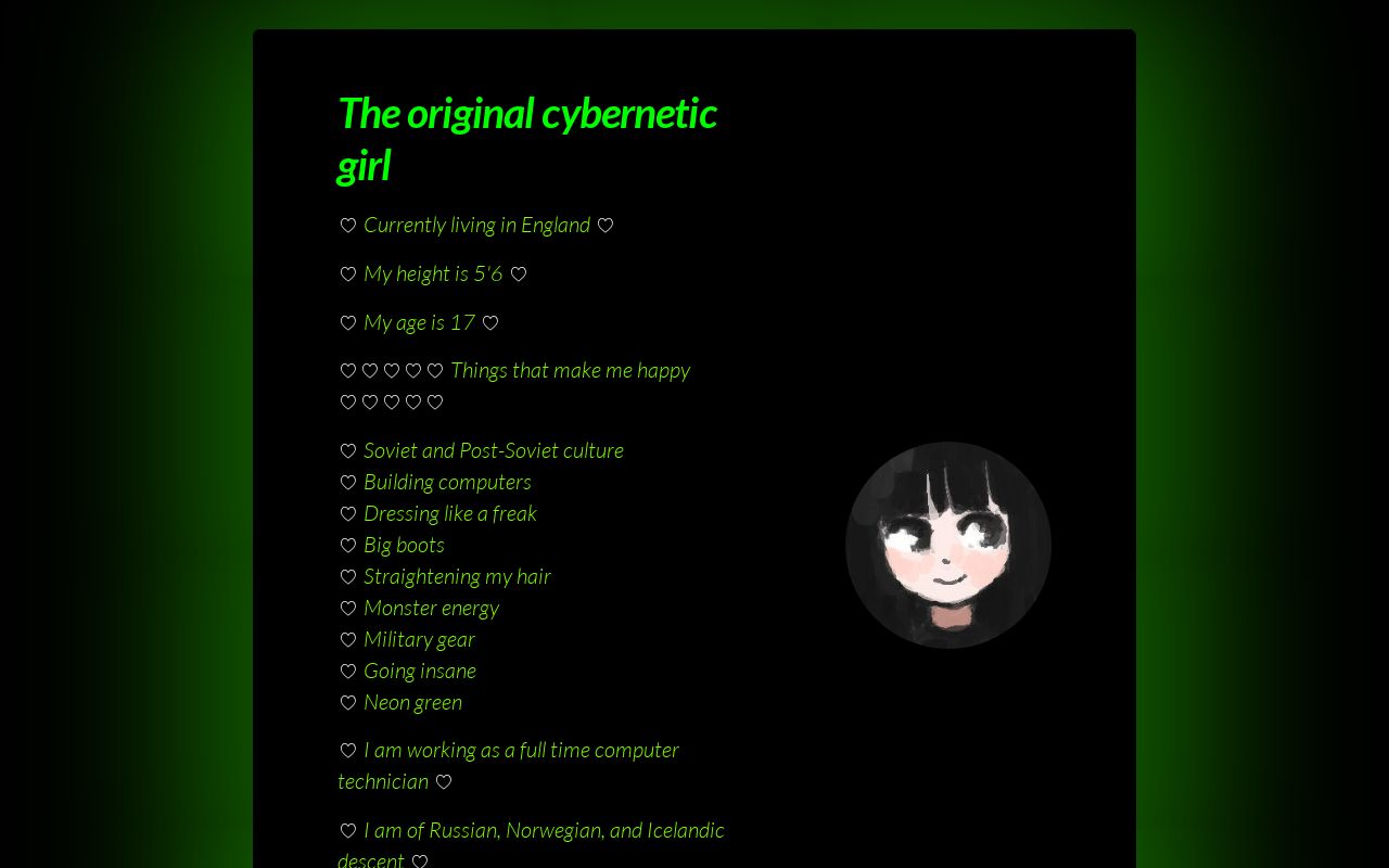Carrd profile picture for @cybernetic